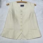 ecru linnen-wolmix gilet van Scarva, Maat 38/40 (M), Scarva, Beige, Nieuw
