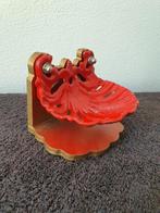 Brocant Vintage Emaille/Gietijzeren Zeepbakje Rood, Ophalen of Verzenden