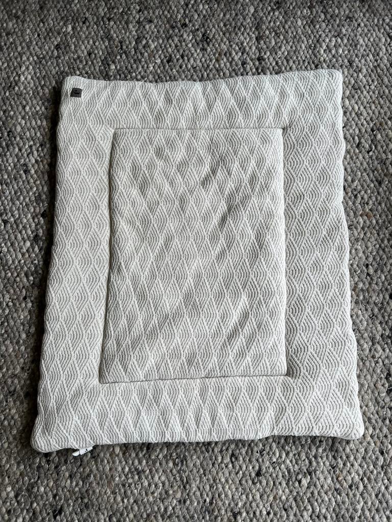 Jollein boxkleed River Knit – Cream White - 75x95 cm, Ophalen, Gebruikt, Boxkleed