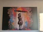 Banksy schilderij 12080cm, Antiek en Kunst, Ophalen
