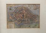 Antieke gravure stadsplattegrond Hoorn 17e eeuw, Antiek en Kunst, Ophalen of Verzenden