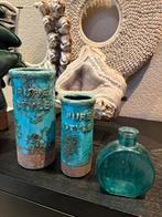 PTMD Accessoires - Turquoise Potjes & Vaasje, Blauw, Aardewerk of Porselein, Ophalen of Verzenden, Zo goed als nieuw