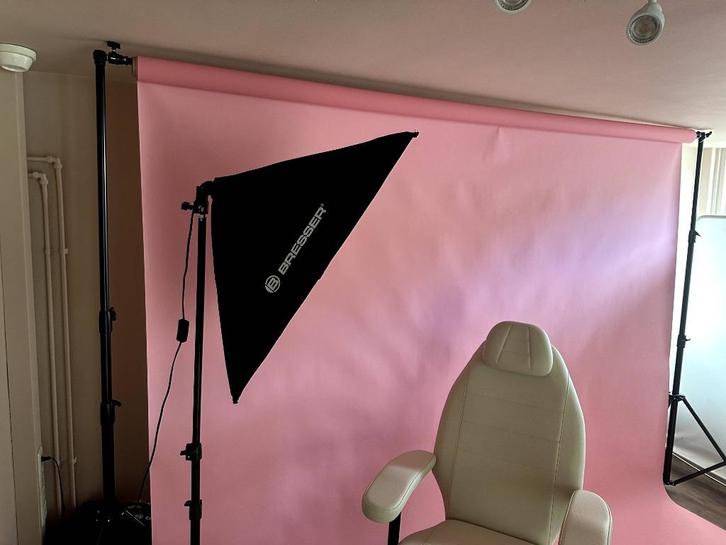 Te koop: Fotostudio set – achtergrond + support, Audio, Tv en Foto, Fotografie | Fotostudio en Toebehoren, Zo goed als nieuw, Achtergrond