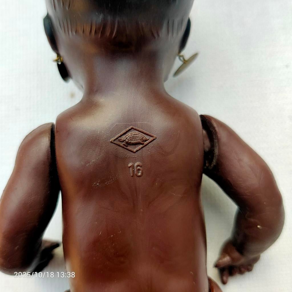 Antiek Schildpad Popje, Ophalen of Verzenden, Gebruikt, Babypop