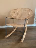 Schommelstoel gronadal Ikea riet hout, Huis en Inrichting, Stoelen, Ophalen, Gebruikt, Zwart, Eén