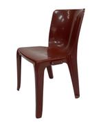 Vintage Space Age Stoel Stapelbaar Jaren 80 Maroon Design, Space Age, Space Age, Kunststof, Gebruikt