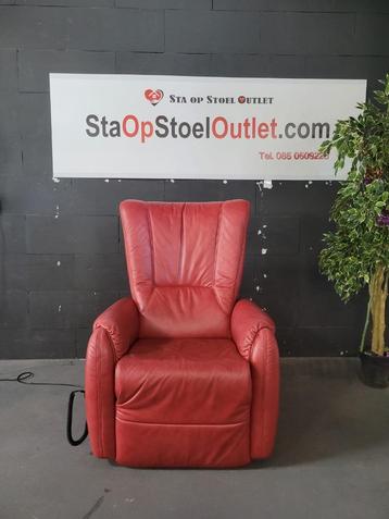 Staopstoel Koraalrood Leder beschikbaar voor biedingen