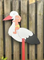 Te huur: Geboortebord ooievaar (meerdere), Kinderen en Baby's, Ophalen, Zo goed als nieuw