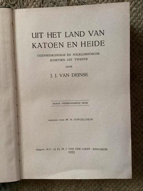 Uit het land van katoen en heide J.J.van Deinse., Boeken, Geschiedenis | Stad en Regio, Gelezen, 20e eeuw of later, Ophalen of Verzenden