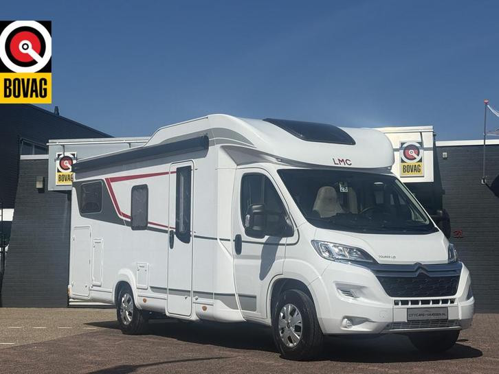 LMC 730 Tourer lift 165 PK enkele bedden+hefbed dakairco hor, Caravans en Kamperen, Campers, Bedrijf, tot en met 4, Half-integraal