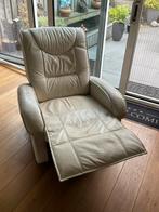 Leren Relax Fauteuil Roomwit, Huis en Inrichting, Fauteuils, Ophalen, Gebruikt, Leer, 75 tot 100 cm