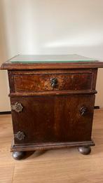 Vintage nachtkastje met glasplaat, Ophalen, Zo goed als nieuw, Hout, Minder dan 55 cm