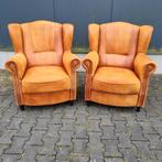 2 geleefde schapenleren Joris fauteuils sleets + BEZORGING
