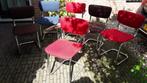6 vintage Ahrend buizen stoelen, Huis en Inrichting, Stoelen, Vijf, Zes of meer stoelen, Gebruikt, Metaal, Dutch original
