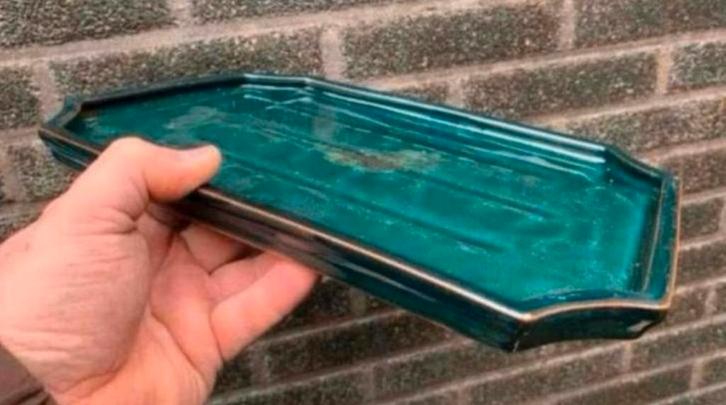 Bonsai onderzetter turquoise geglazuurd 31,2x22,4x2,1, Tuin en Terras, Bloempotten, Nieuw, Aardewerk, Minder dan 40 cm, Minder dan 25 cm