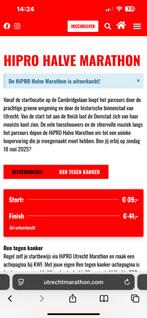 GEZOCHT- 2x Halve marathon utrecht hipro 12 april, Twee personen, Overige soorten