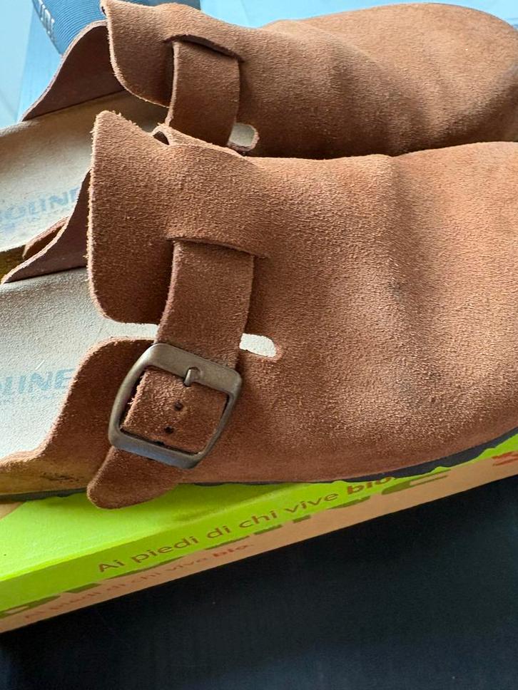 Bioline Birkenstock Bruin - Italië, Kleding | Dames, Schoenen, Zo goed als nieuw, Slippers, Bruin, Ophalen