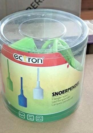 Snoerpendel - groen hanglampen, 1m lang, Huis en Inrichting, Lampen | Hanglampen, Nieuw, 75 cm of meer, Kunststof, Overige materialen