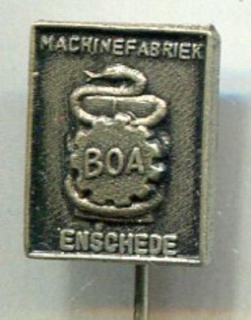Machinefabriek BOA Enschede zilverkleurig speldje ( E_348a ), Verzamelen, Speldjes, Pins en Buttons, Zo goed als nieuw, Speldje of Pin