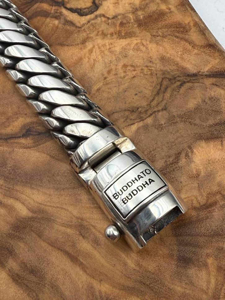 “BEN MEDIUM (XL)” Buddha to Buddha 24,5cm maat: G “GEPOLIJST, Sieraden, Tassen en Uiterlijk, Armbanden, Zo goed als nieuw, Zilver