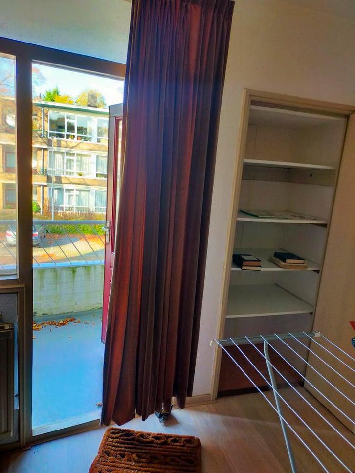 Velour Gordijnen - Bruin, Huis en Inrichting, Stoffering | Gordijnen en Lamellen, Zo goed als nieuw, 200 cm of meer, 200 cm of meer