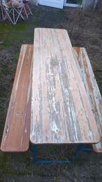 Foldable beer garden table, Ophalen, Rechthoekig, Hout