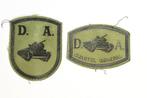 2x patch pantser eenheid spanje  división acorazada embleem, Ophalen of Verzenden, Landmacht, Overige gebieden, Embleem of Badge