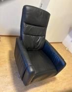 Zwarte leren relaxstoel - Nieuwstaat!, Huis en Inrichting, Fauteuils, Ophalen, Nieuw, Leer, 75 tot 100 cm