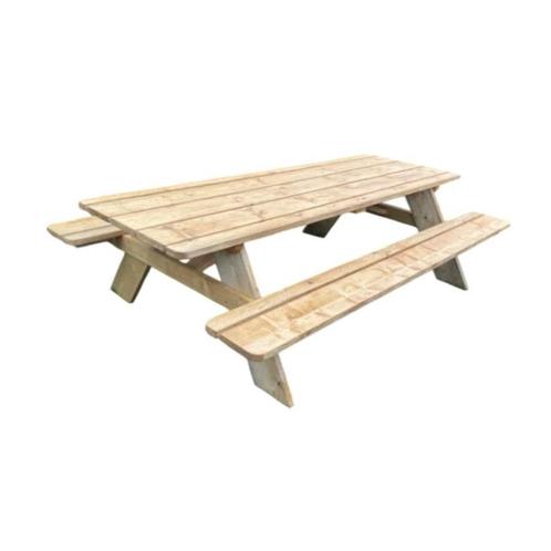 Picknicktafel 180x80cm van steigerhout, Tuin en Terras, Picknicktafels, Nieuw, Rechthoekig, Hout, Ophalen of Verzenden