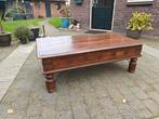 Antieke Koloniale Salontafel van Teak, Ophalen, Gebruikt, 100 tot 150 cm, Koloniaal