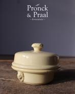 Oud Frans brocante paté potje zachtgeel *Pronck & Praal*, Antiek en Kunst, Curiosa en Brocante, Ophalen of Verzenden