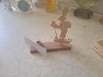 Vintage houten Paaskandelaartje uit het Ertsgebergte, Diversen, Pasen, Heikant 21 Kaatsheuvel, Belle Vieille Brocante, Nieuw, Ophalen of Verzenden