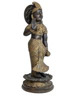 Oude Bronzen Parvati Beeld – Hindoe Godin, 28 cm, Ophalen of Verzenden, Gebruikt