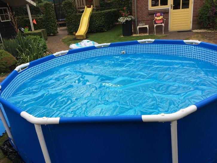 Intex Opzetzwembad - Groot!, Tuin en Terras, Zwembaden, Zo goed als nieuw, Opzetzwembad, 80 tot 120 cm, 400 cm of meer, 300 cm of meer