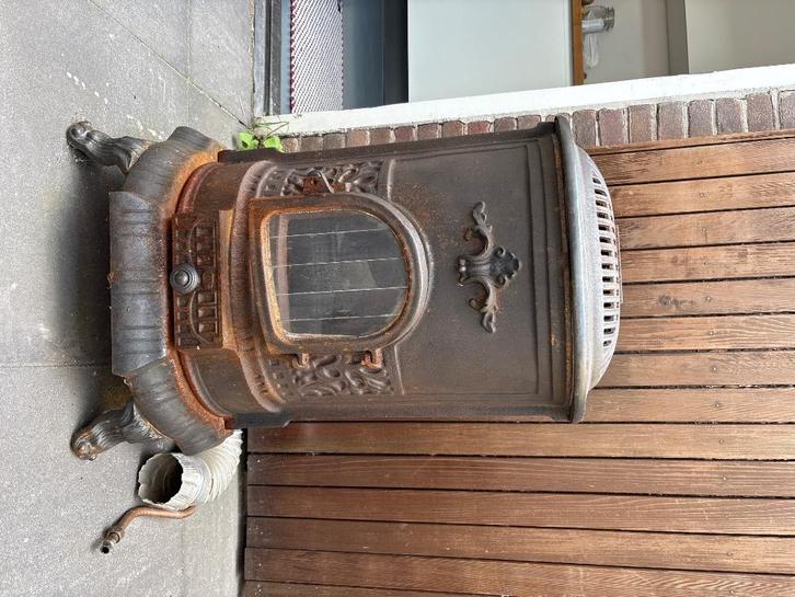 Vintage gietijzeren kachel - Industrieel decoratiestuk!, Antiek en Kunst, Antiek | Woonaccessoires, Ophalen