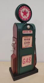 Gasoline benzinepomp groen spaarpot miniatuur blikken model