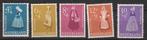 K121 Nederland 1958 zomerzegels pf 707 711 klederdracht, Postzegels en Munten, Postzegels | Nederland, Na 1940, Ophalen of Verzenden
