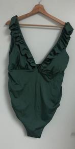 Groen XL mama badpak met volants - H&M (nieuwprijs €29,99), Kleding | Dames, Positiekleding, Maat 46/48 (XL) of groter, Ophalen of Verzenden
