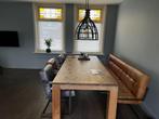 Teakhouten eettafel Kubus Foucault, Huis en Inrichting, Tafels | Eettafels, Ophalen, Gebruikt, 100 tot 150 cm, Teakhout