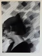 Portret vrouw. Zwart wit foto. Gesigneerd. Els Kort?, Antiek en Kunst, Ophalen of Verzenden