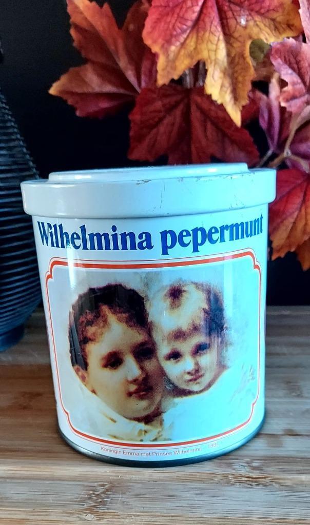 Blik Wilhelmina pepermunt, Verzamelen, Blikken, Gebruikt, Overige, Ophalen of Verzenden
