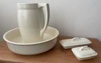Lampet set mooie roomkleur van Boch la Louviére, Ophalen