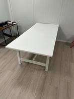 Tafel wit Ikea 220 x 100 cm uitschuifbaar, Huis en Inrichting, Tafels | Eettafels, 50 tot 100 cm, Rechthoekig, Ophalen of Verzenden