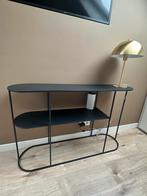 Zwarte stalen sidetable Westwing, zgan, Huis en Inrichting, Ophalen, Zo goed als nieuw, 25 tot 50 cm, Rechthoekig