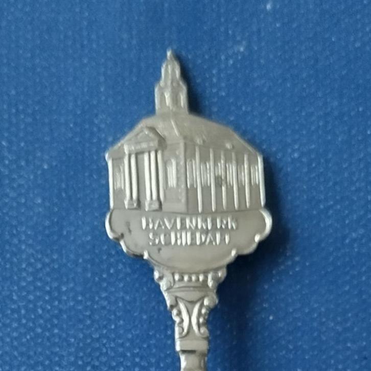 verzilverd lepeltje Havenkerk Schiedam (Selecta), Antiek en Kunst, Antiek | Bestek, Ophalen of Verzenden