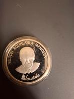 Nelson Mandela penning, Postzegels en Munten, Ophalen of Verzenden, Zilver
