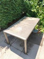 Gratis natuurstenen tuintafel, Tuin en Terras, Ophalen, Gebruikt, Rechthoekig, Overige materialen