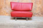ZGANieuw rode leren Leolux Akka design bank / chaise longue, Leolux, Leolux, 125 tot 150 cm, Design