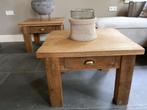 Oud eiken salontafels 2 stuks., Ophalen, 50 tot 100 cm, 50 tot 100 cm, Zo goed als nieuw