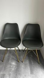 Grijze kuipstoelen, Huis en Inrichting, Stoelen, Ophalen, Zo goed als nieuw, Grijs, Twee
